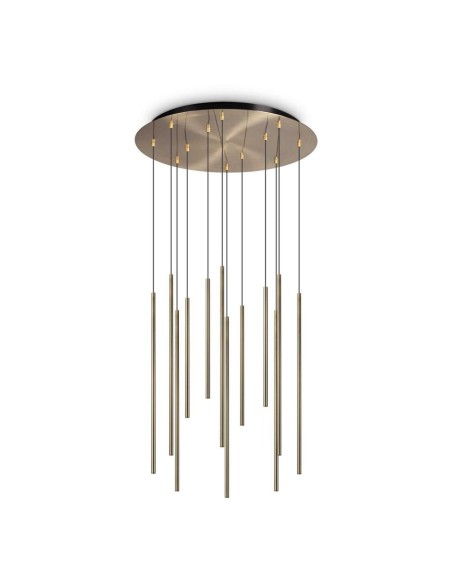 Lustre Ideal Lux Filo Sp12 en laiton pour cuisine moderne