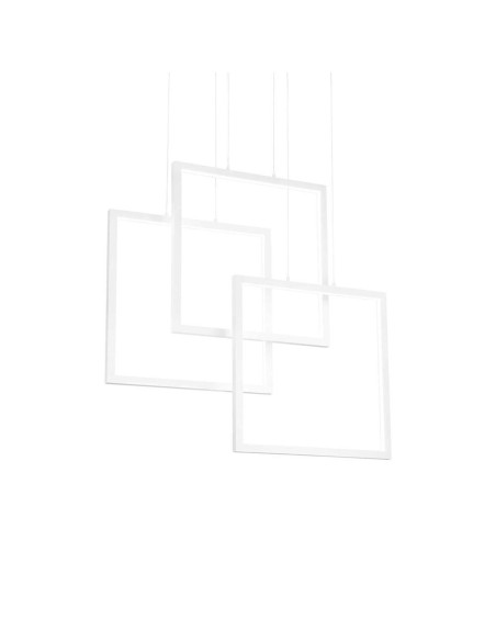 Lustre LED Ideal Lux Frame Sp carré blanc