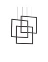 Lustre LED Ideal Lux Frame Sp Carré Noir