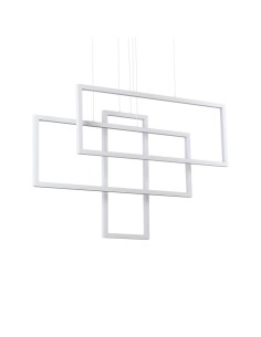 Lustre LED Ideal Lux Frame Sp Rectangle Blanc