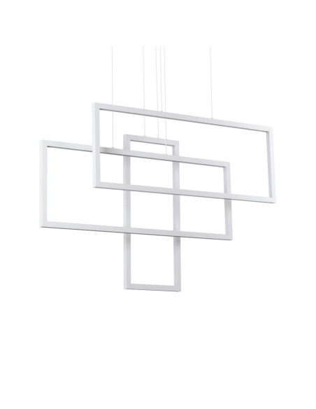 Lustre LED Ideal Lux Frame Sp Rectangle Blanc