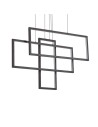 Ideal Lux Frame Sp Rectangle Noir, lustre LED
