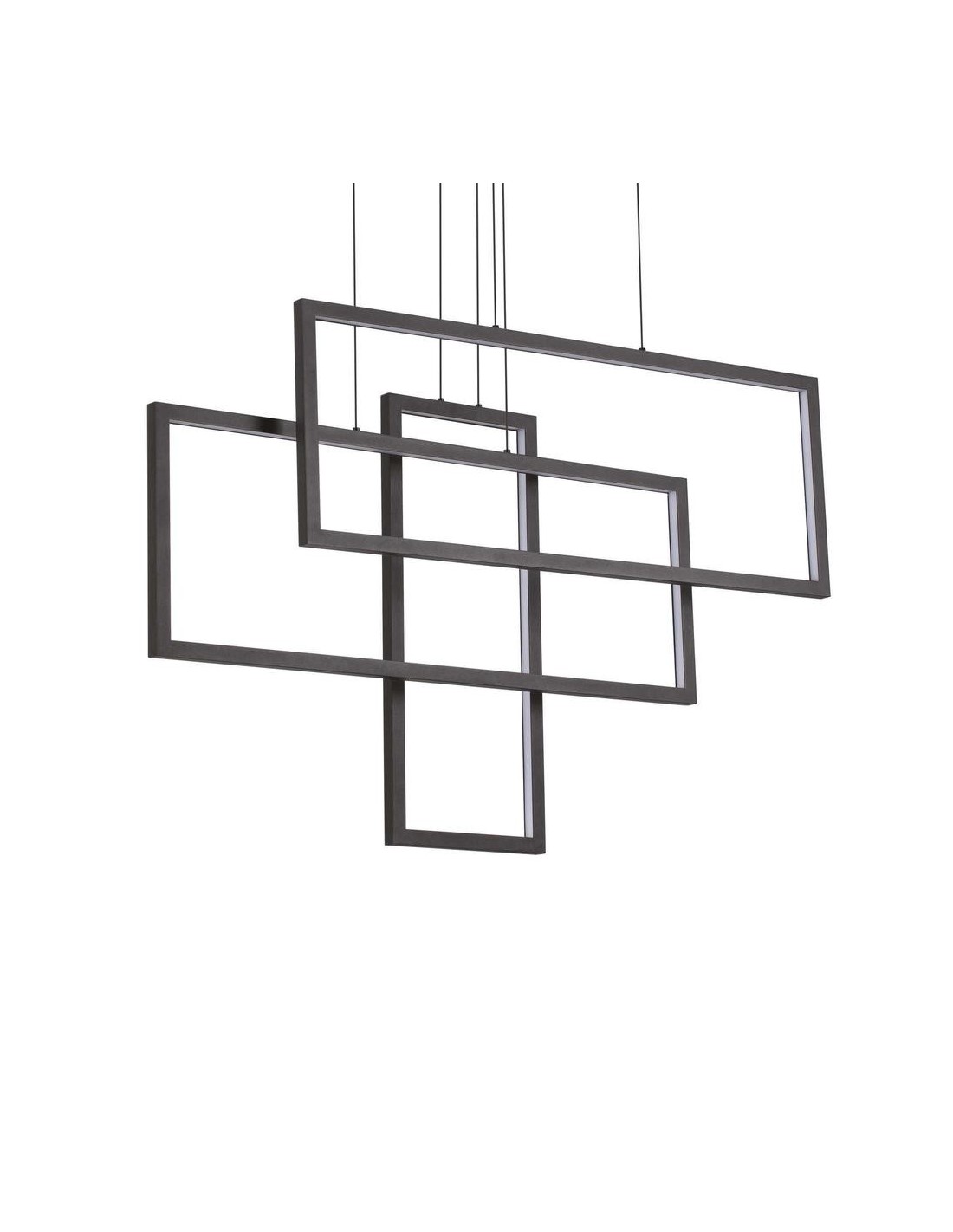 Ideal Lux Frame Sp Rectangle Noir, lustre LED