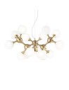 Ideal Lux Nodi Sp15, lustre moderne en laiton