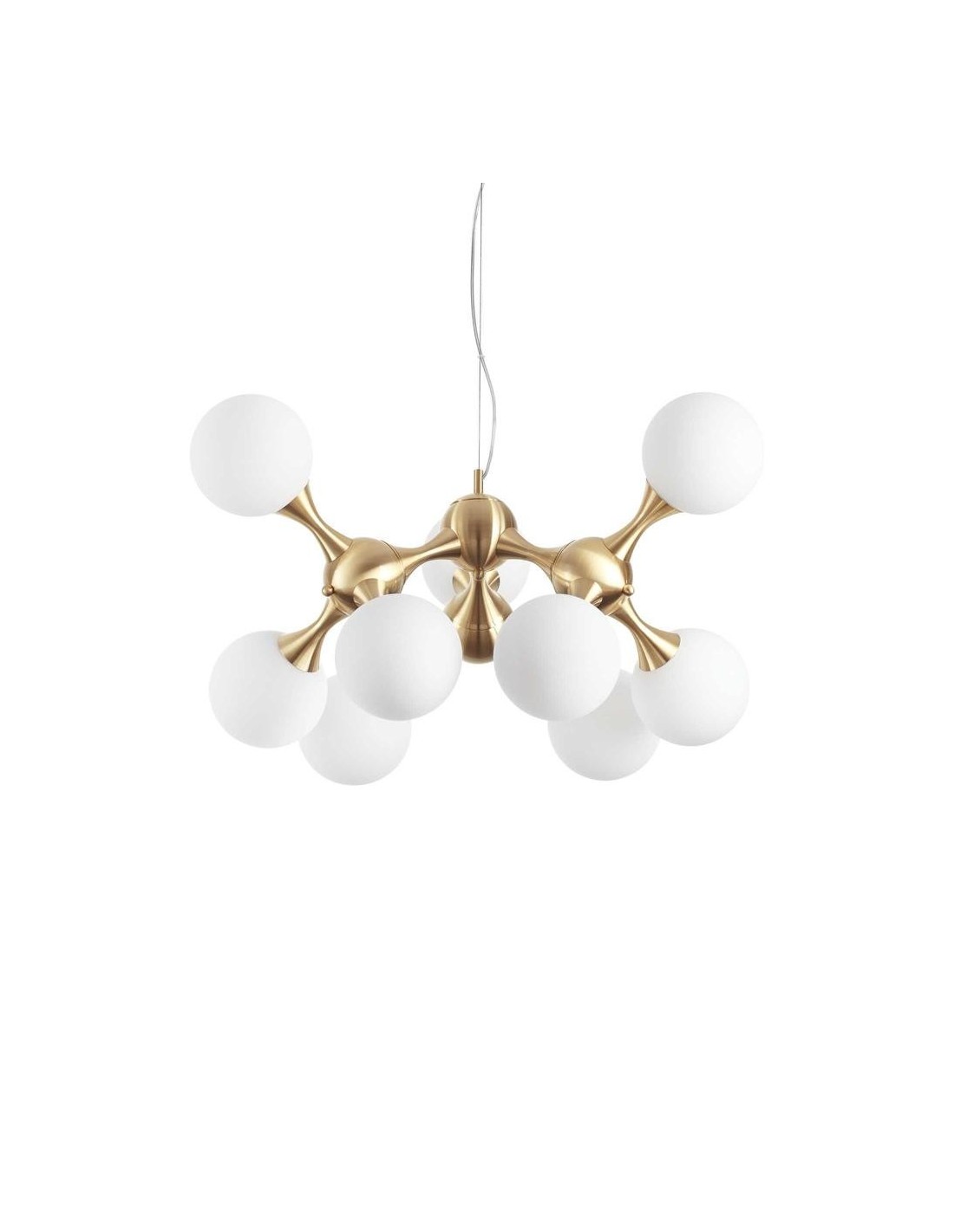 Ideal Lux Nodi Sp9 : lustre moderne en laiton