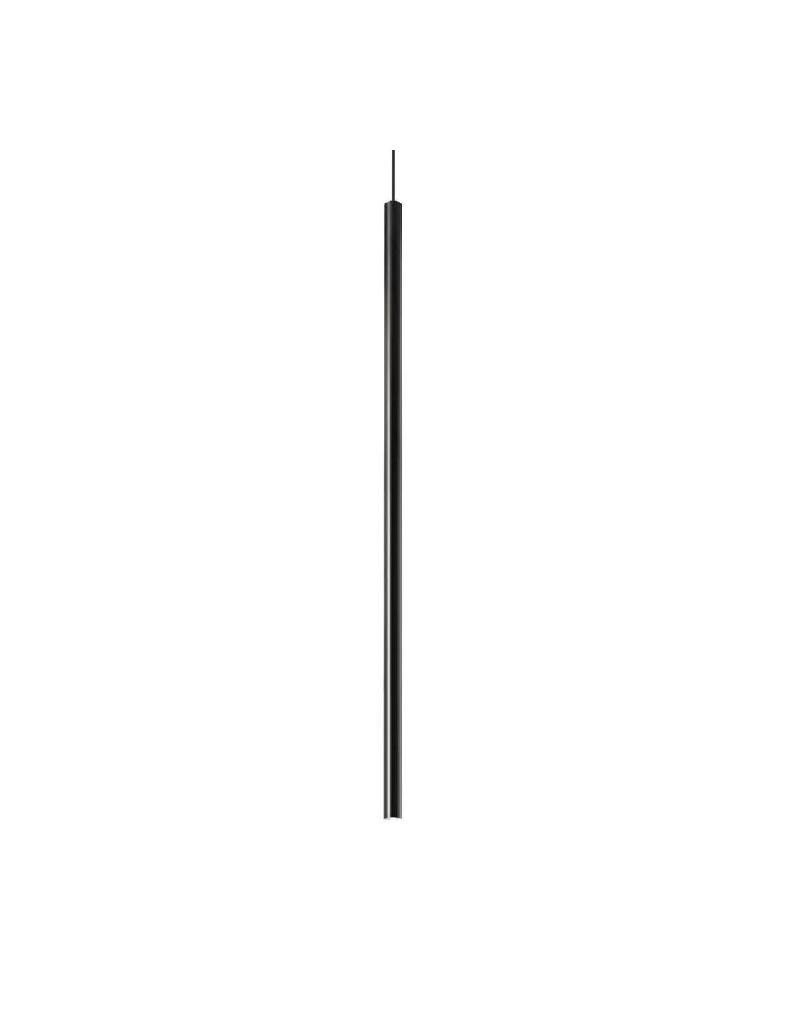 Lustre LED Ideal Lux Ultrathin Sp D100 rond, marche/arrêt, noir