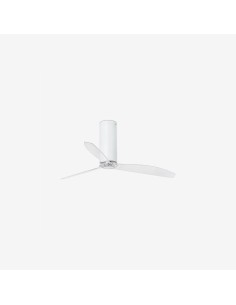 Faro Tube fan m ventilatore bianco brillante/trasparente dc senza luce colore bianco lucido