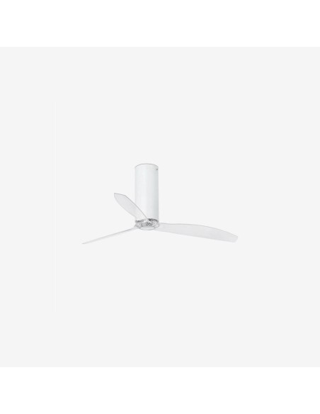 Faro Tube fan m ventilatore bianco brillante/trasparente dc senza luce colore bianco lucido