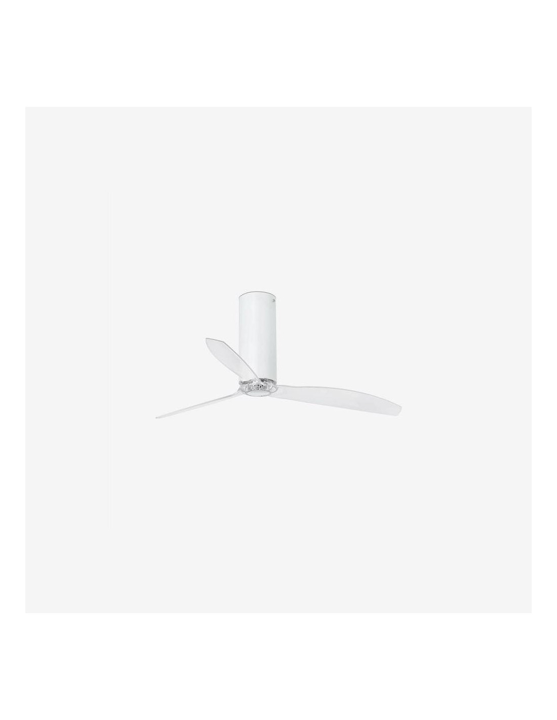 Faro Tube fan m ventilatore bianco brillante/trasparente dc senza luce colore bianco lucido