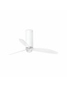 Faro Tube fan m led ventilatore bianco brillante/trasparente dc smart con luce colore bianco lucido