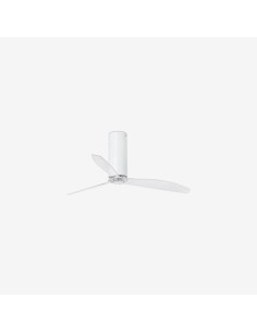 Faro Tube fan m ventilatore bianco opaco/trasparente dc senza luce colore bianco opaco