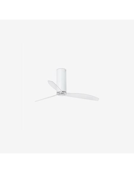 Faro Tube fan m ventilatore bianco opaco/trasparente dc senza luce colore bianco opaco