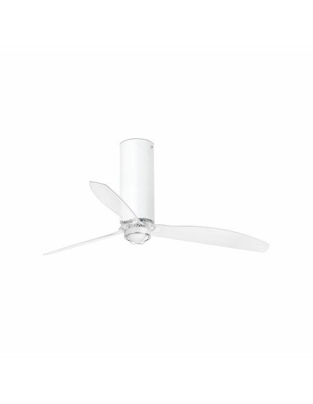 Faro Tube fan m led ventilatore bianco opaco/trasparente dc con luce colore bianco opaco