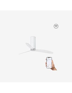 Faro Tube fan m ventilatore bianco opaco/trasparente dc smart senza luce colore bianco