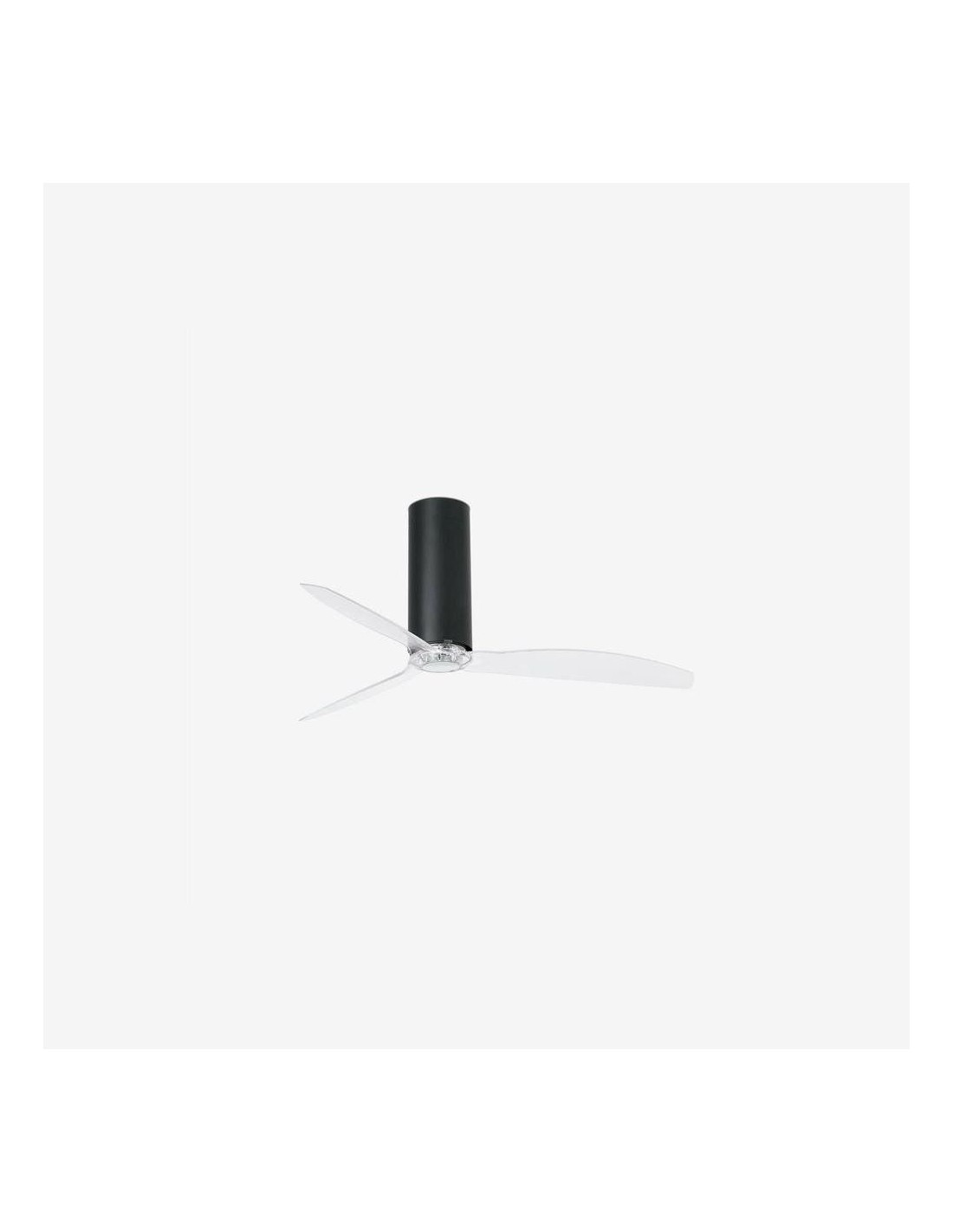 Faro Tube fan m ventilatore nero opaco/transparente dc senza luce colore nero opaco