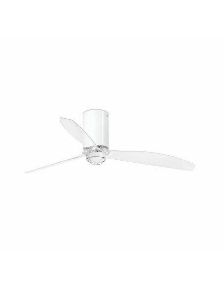 Faro Mini tube fan m led ventilatore bianco brillante/trasparente dc con luce colore bianco lucido