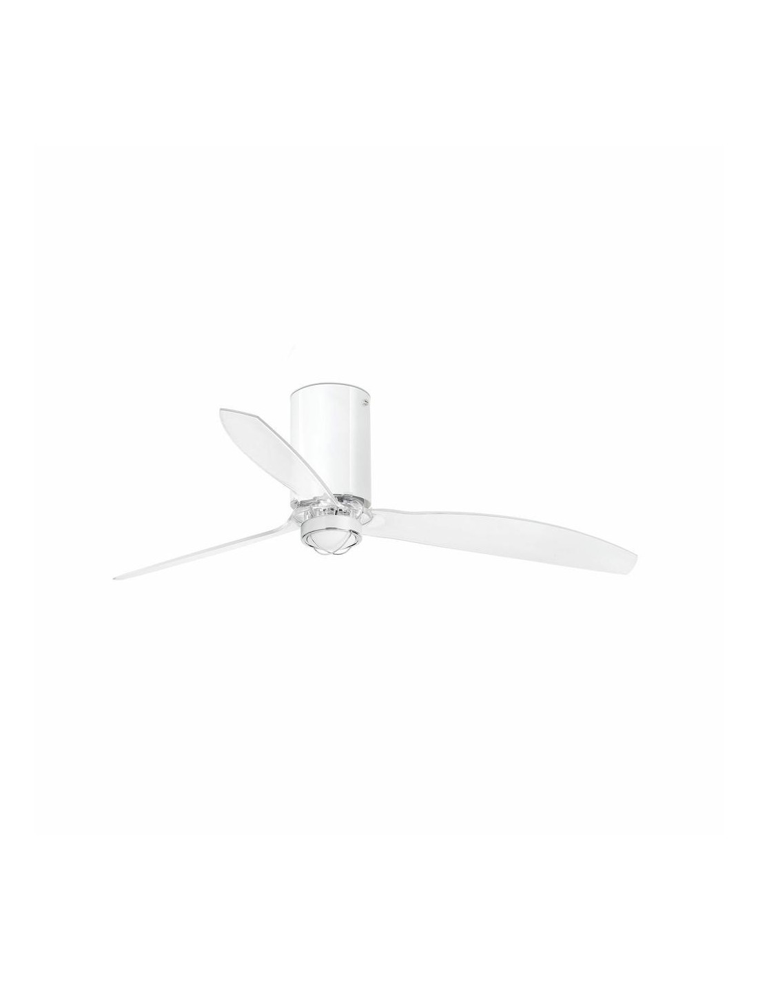 Faro Mini tube fan m led ventilatore bianco brillante/trasparente dc con luce colore bianco lucido