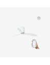 Faro Mini tube fan m ventilatore bianco brillante/trasparente dc smart senza luce colore bianco lucido