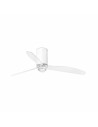 Faro Mini tube fan m led ventilatore bianco brillante/trasparente dc smart con luce colore bianco lucido