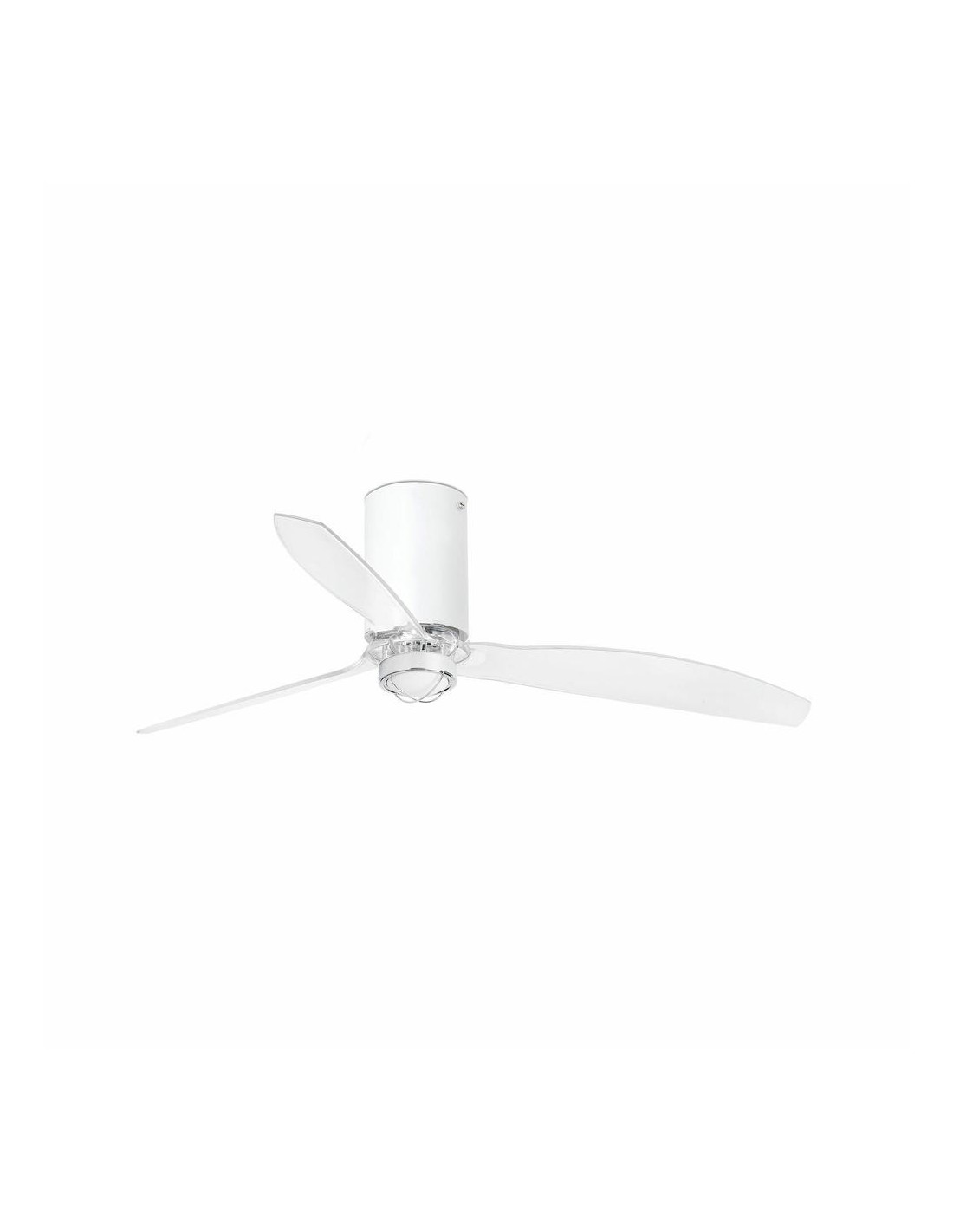 Faro Mini tube fan m led ventilatore bianco opaco/trasparente dc con luce colore bianco opaco