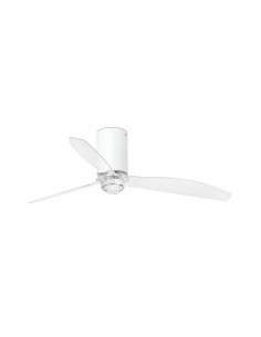 Faro Mini tube fan m led ventilatore bianco opaco/trasparente dc smart con luce colore bianco opaco