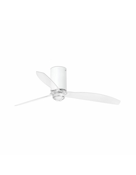 Faro Mini tube fan m led ventilatore bianco opaco/trasparente dc smart con luce colore bianco opaco