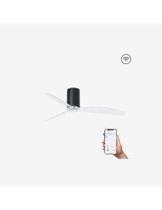 Faro Mini tube fan m ventilatore nero opaco/trasparente dc smart senza luce colore nero