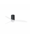 Faro Mini tube fan m led ventilatore nero opaco/trasparente dc smart con luce colore nero opaco