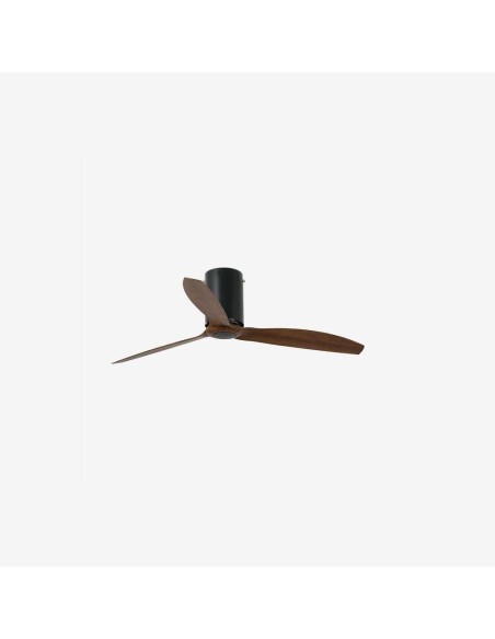 Faro Mini tube fan m ventilatore nero opaco/legno dc senza luce colore nero opaco