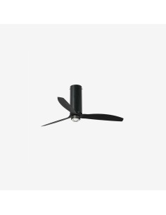 Faro Tube fan m led ventilatore nero opaco dc con luce colore nero opaco