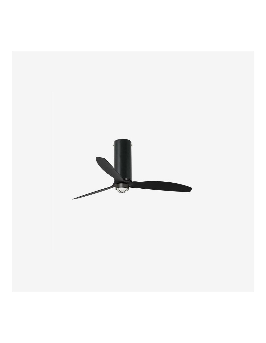 Faro Tube fan m led ventilatore nero opaco dc con luce colore nero opaco