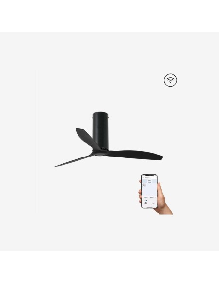 Faro Tube fan m ventilatore nero opaco dc smart senza luce colore nero