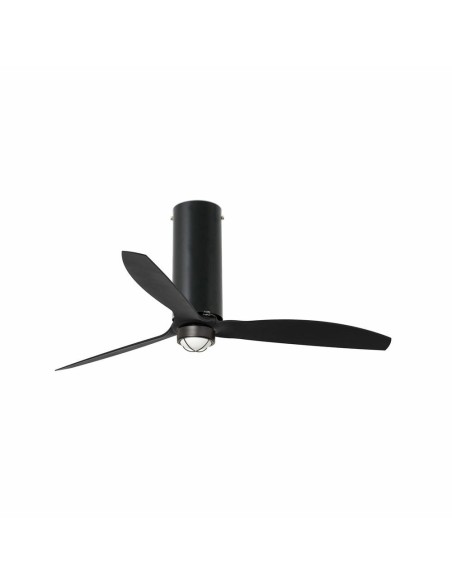 Faro Tube fan m led ventilatore nero opaco dc smart con luce colore nero opaco