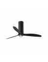 Faro Tube fan m led ventilatore nero opaco dc smart con luce colore nero opaco