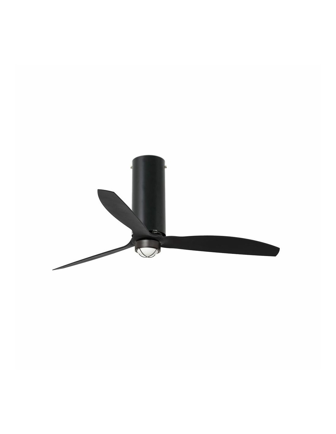 Faro Tube fan m led ventilatore nero opaco dc smart con luce colore nero opaco