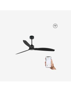 Faro Just fan m ventilatore nero opaco smart senza luce colore nero