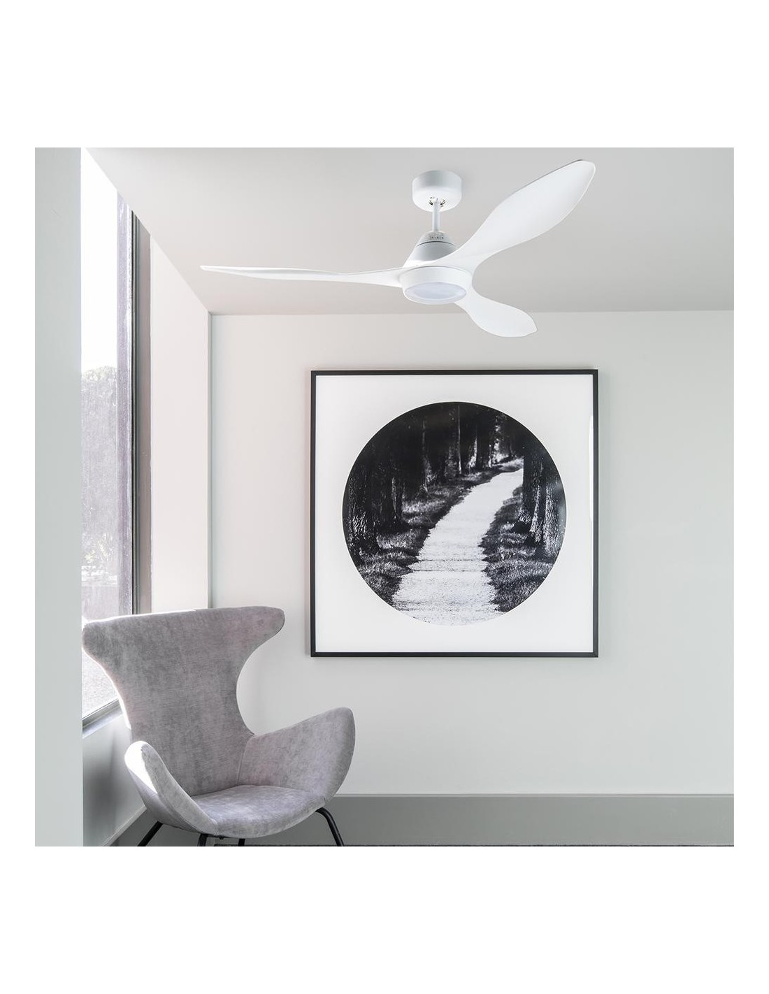 Faro Polaris l led ventilatore da soffito bianco dc con luce colore bianco