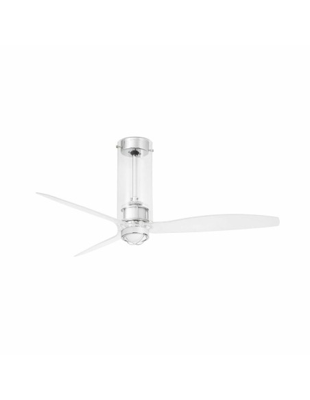 Faro Tube fan m led ventilatore trasparente dc con luce colore cromo