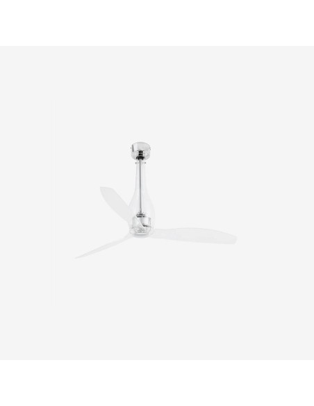 Faro Eterfan m ventilatore trasparente dc senza luce colore cromo