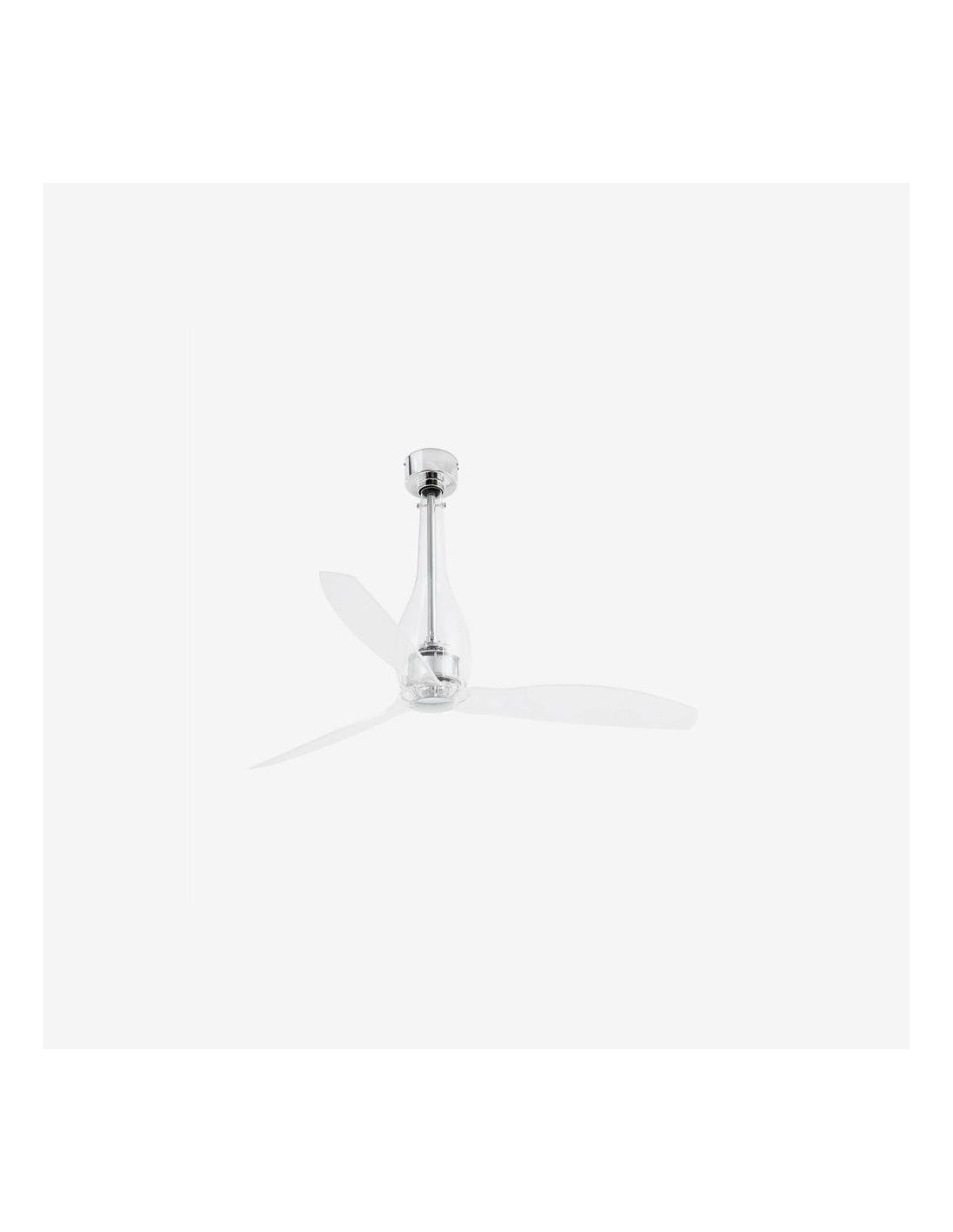 Faro Eterfan m ventilatore trasparente dc senza luce colore cromo