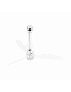 Faro Eterfan m led ventilatore trasparente dc con luce colore cromo