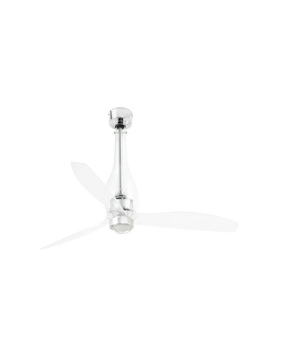Faro Eterfan m led ventilatore trasparente dc smart con luce colore cromo