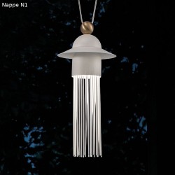 Masiero Nappe C3 lampadario moderno 3 luci bianco