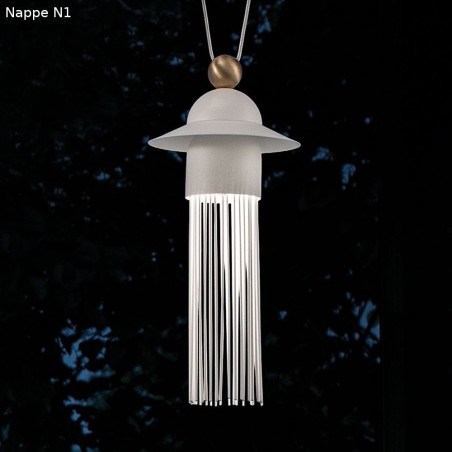 Masiero Nappe C3 lampadario moderno 3 luci bianco