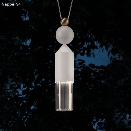 Masiero Nappe C3 lampadario moderno 3 luci bianco