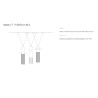 Masiero Nappe C3 lampadario moderno 3 luci bianco