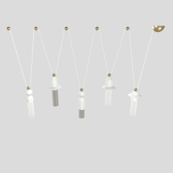 Masiero Nappe C5 total white lampadario led sospeso, lampadari a led per soggiorno, lampade a sospensione led