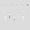 Masiero Nappe C5 total white lampadario led sospeso, lampadari a led per soggiorno, lampade a sospensione led