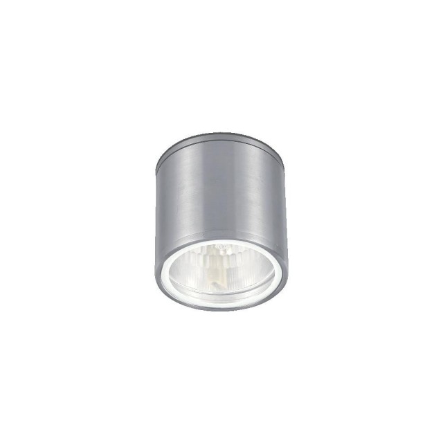 Ideal Lux Gun PL1 : plafonnier d'extérieur en aluminium, GU10, 28 W - Aluminium