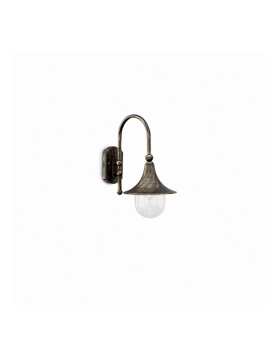 Ideal Lux Cima AP1, applique murale d'extérieur - Coffee